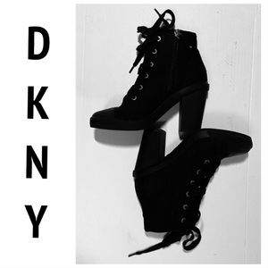 DKNY Lace-up High Heel Sneakers